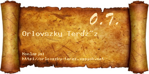 Orlovszky Teréz névjegykártya